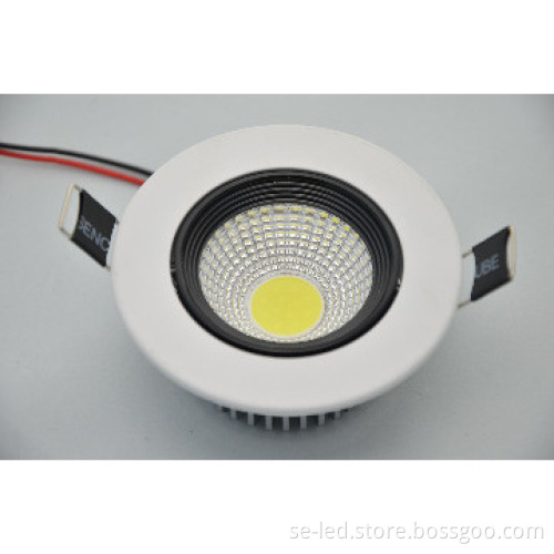 7W 220V Dimmable Pure White COB LED svítidla podhledová